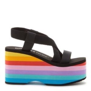 Rocket Dog Platform sandals rainbow heel